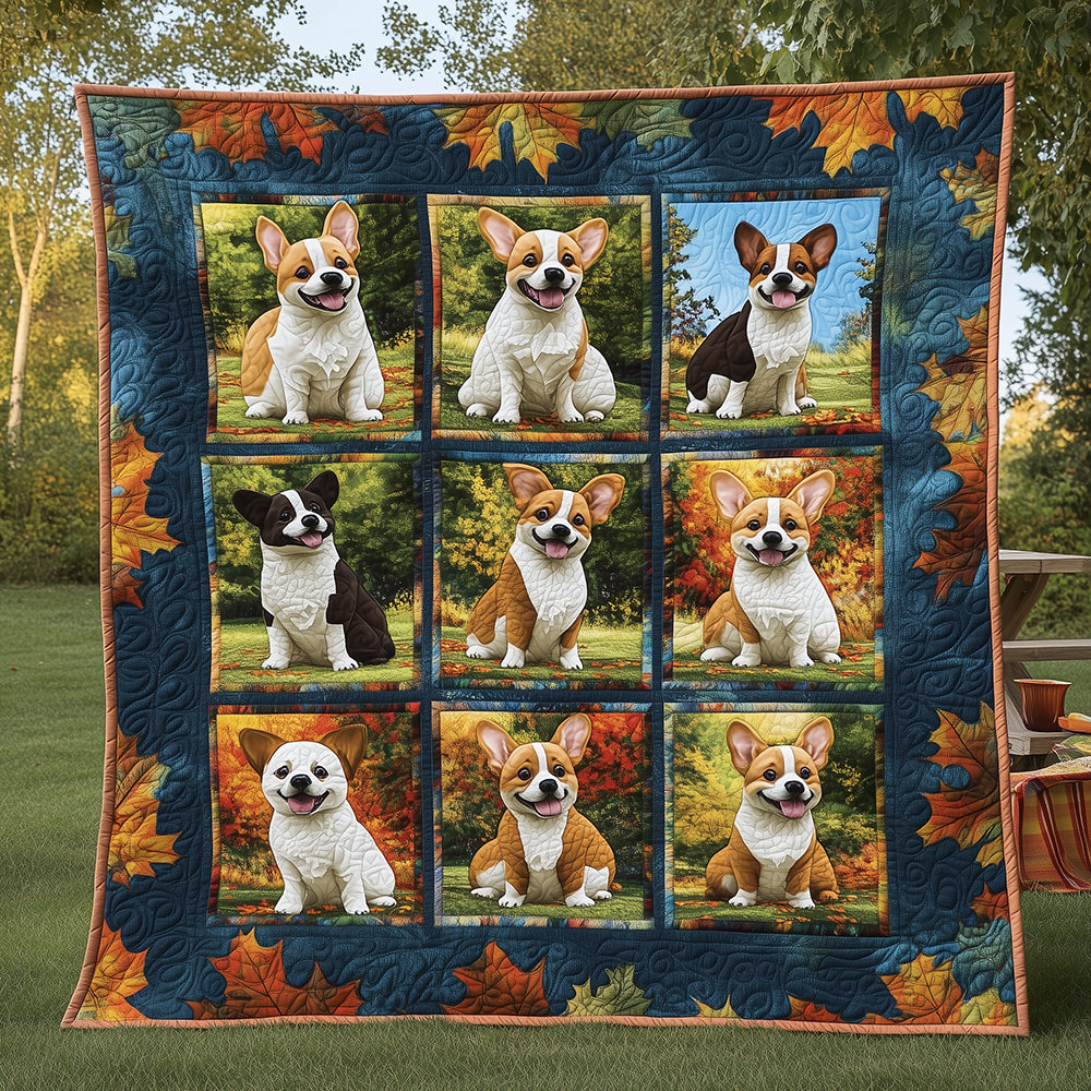 Warm Baby Corgi Quilted Blanket ODDRSTL067