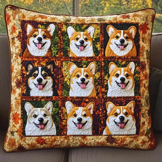 Autumn Corgi Quilted Pillow Case ODDRSTL117