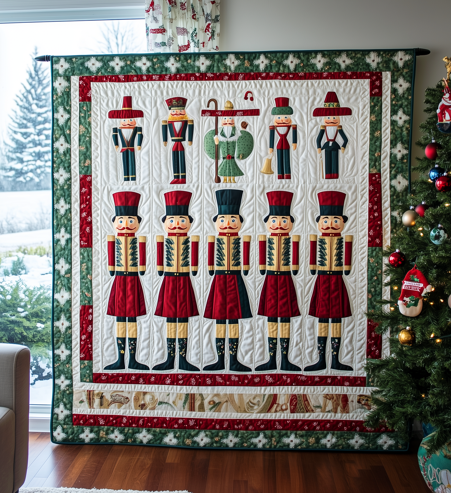 Christmas Nutcracker Quilted Blanket GFTOAB002