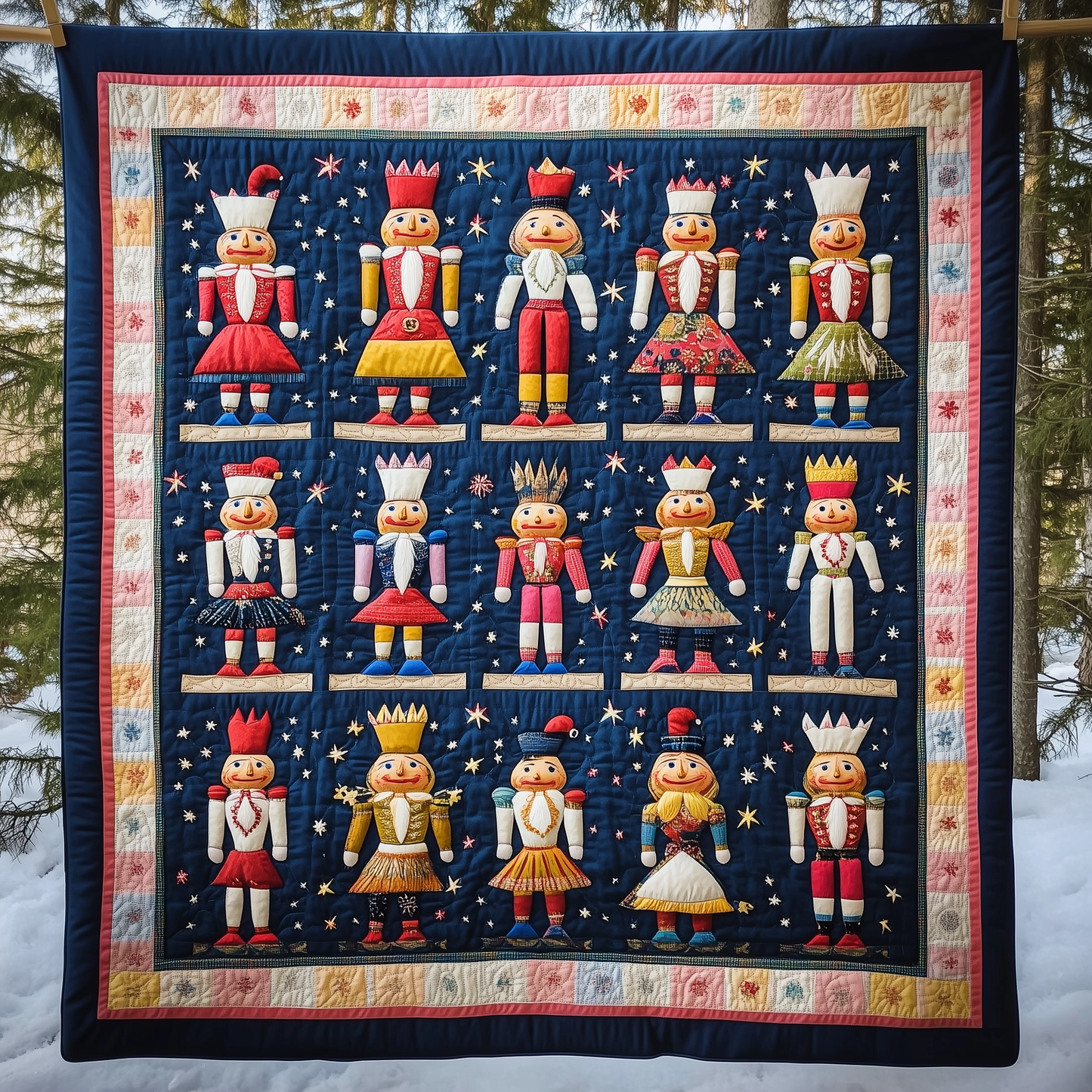 Christmas Nutcracker Quilted Blanket GFTOAB006