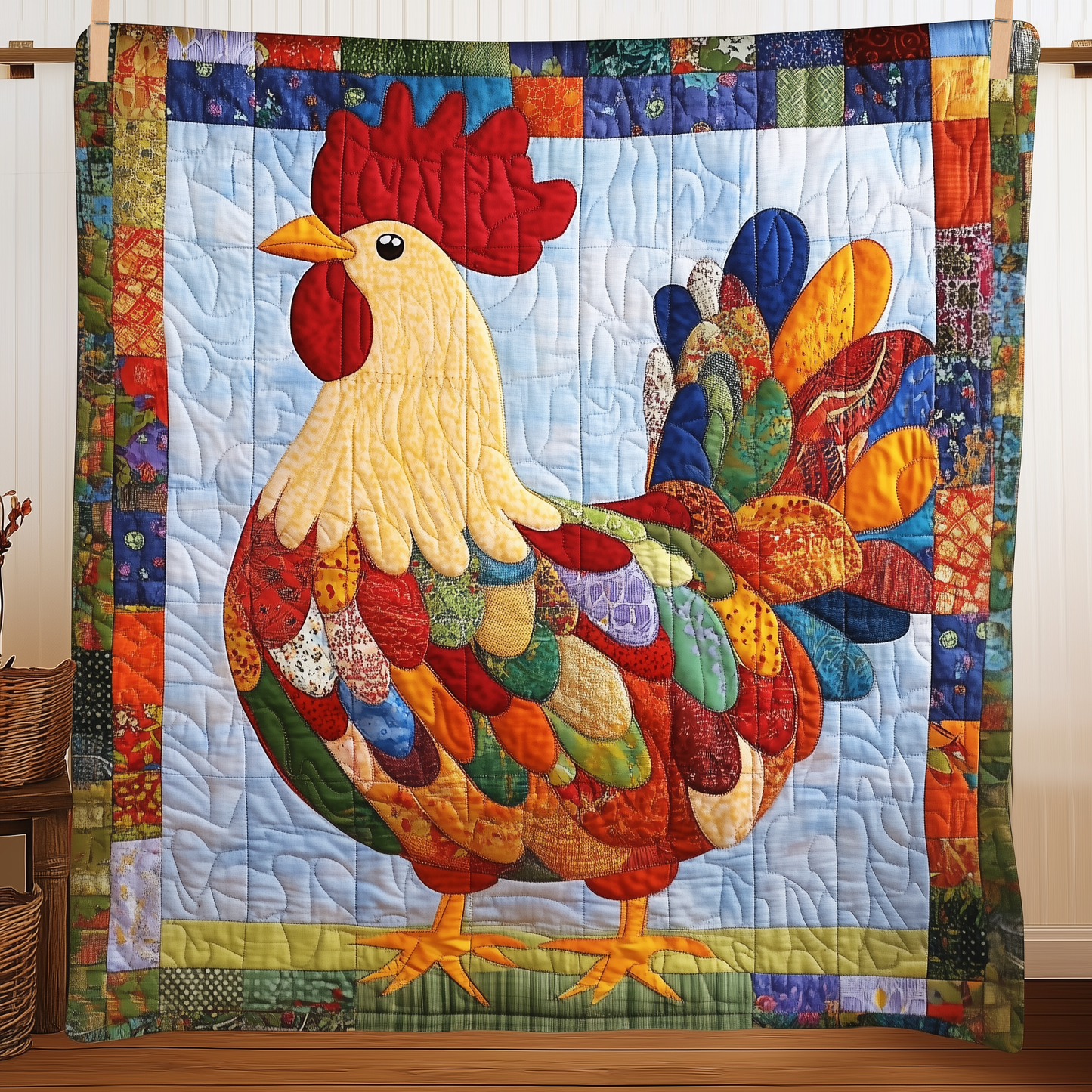 Chicken Quilted Blanket GFTOAB070