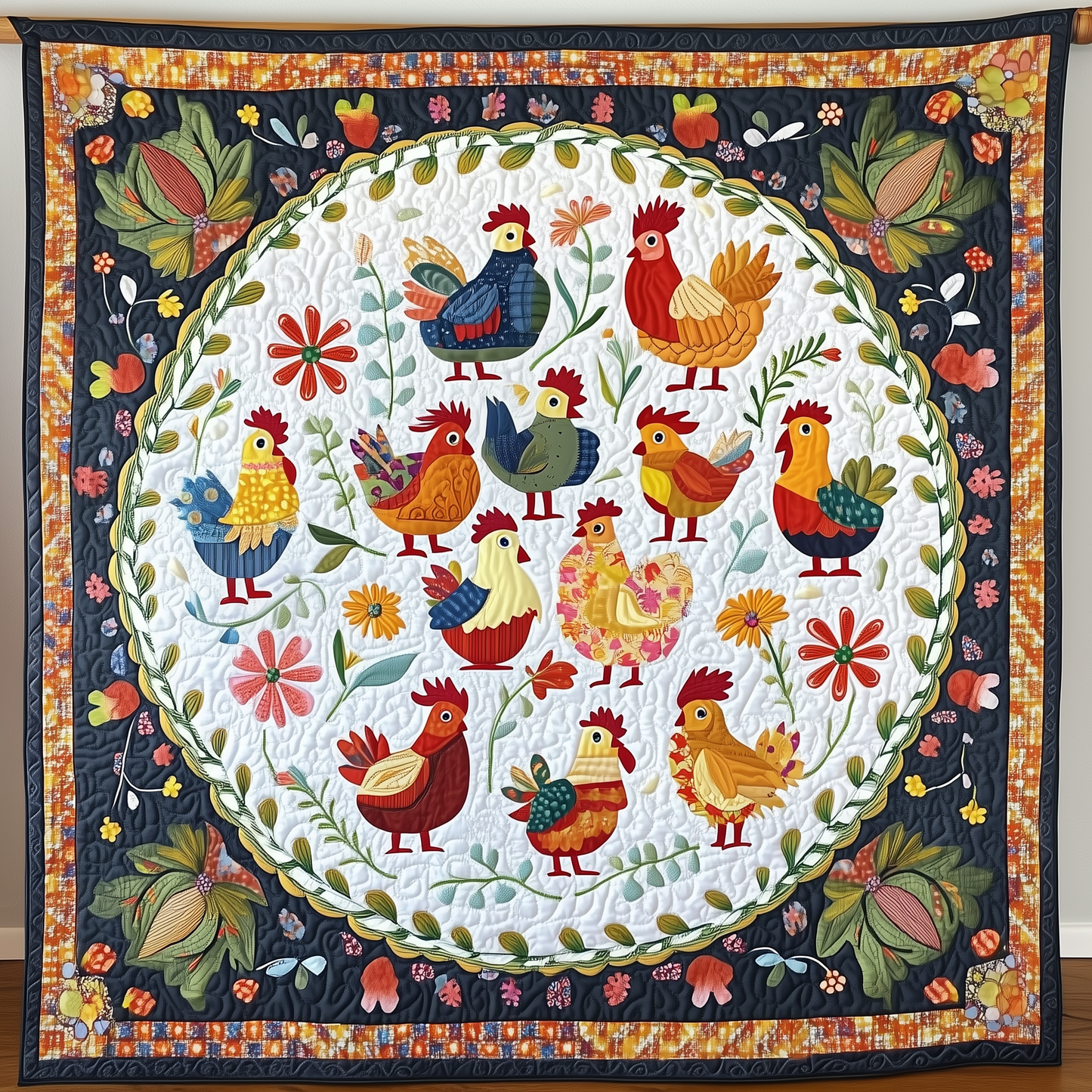 Chicken Quilted Blanket GFTOAB076