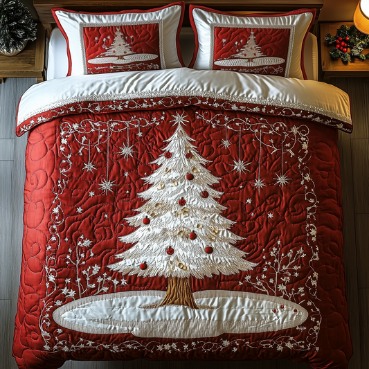 Christmas Tree 3-Piece Quilted Bedding Set GFTOAB1006