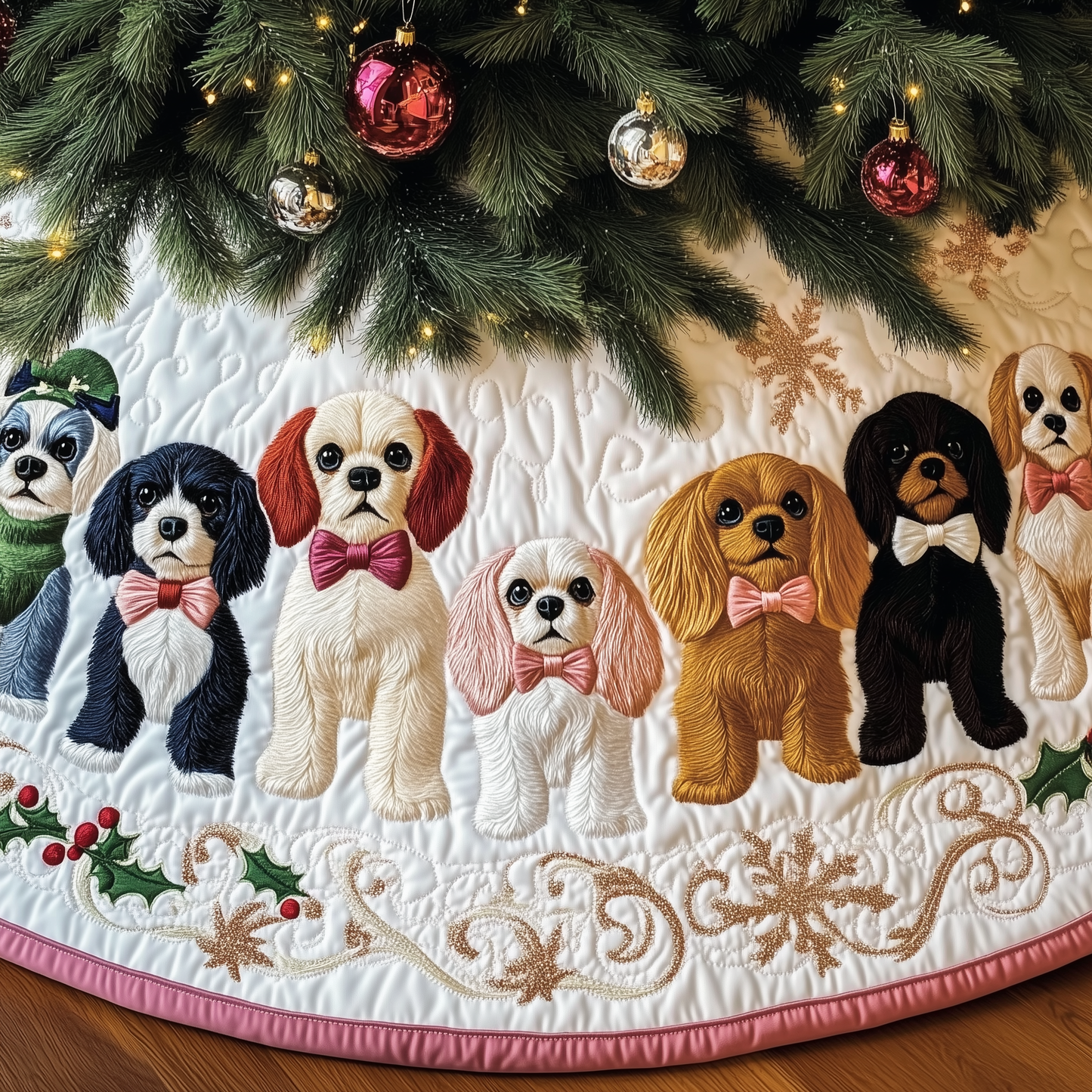 Cavalier King Charles Spaniel Quilted Tree Skirt GFTOAB1021