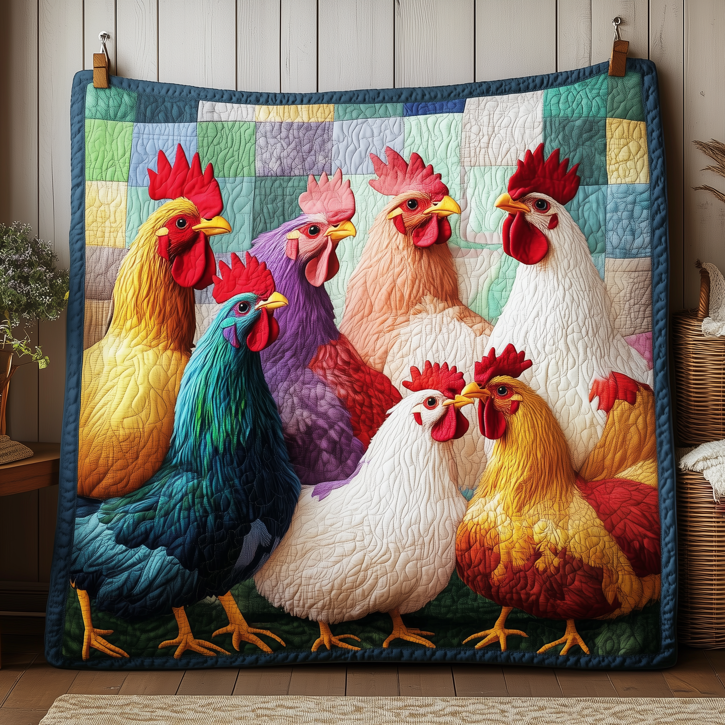 Chicken Quilted Blanket GFTOAB102