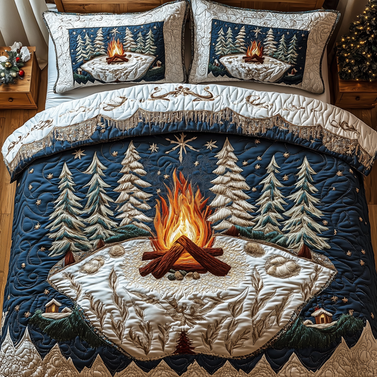 Crackling Fire 3-Piece Quilted Bedding Set GFTOAB1063