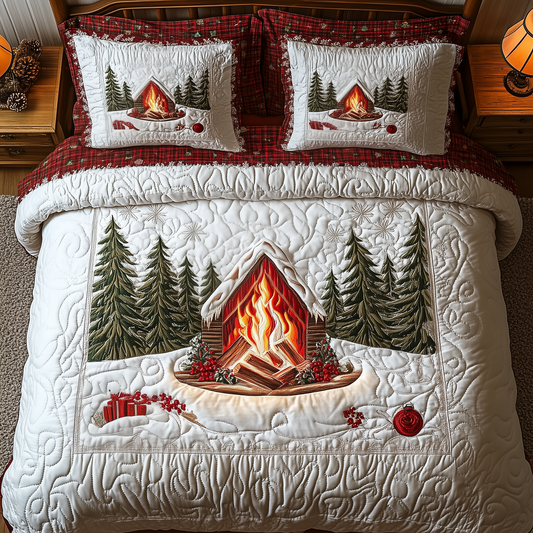 Crackling Fire 3-Piece Quilted Bedding Set GFTOAB1066