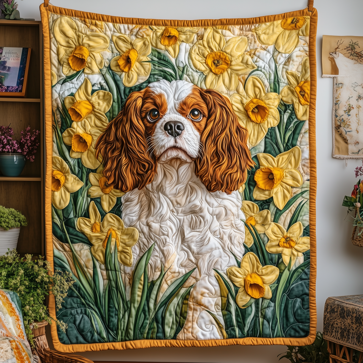 Cavalier King Charles Spaniel Quilted Blanket GFTOAB1088