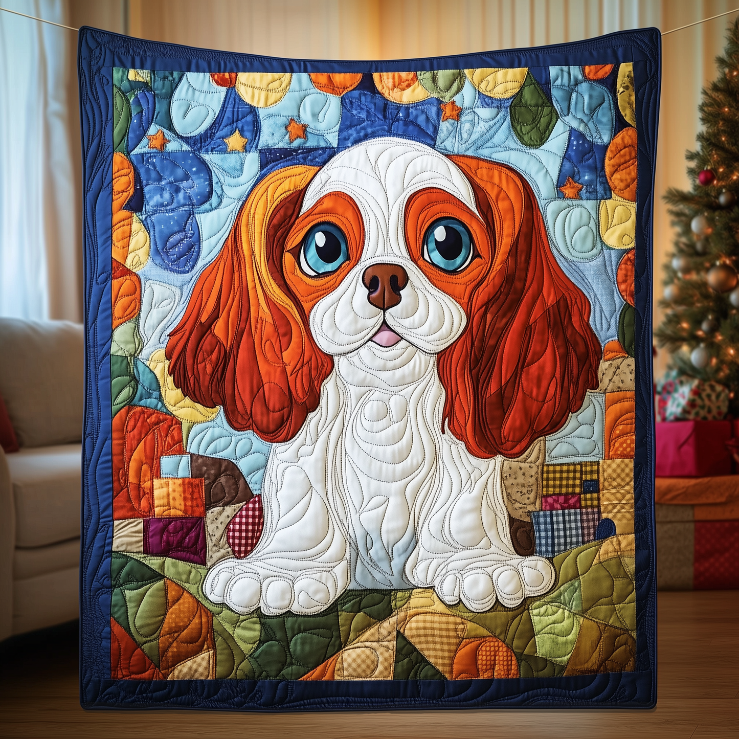 Cavalier King Charles Spaniel Quilted Blanket GFTOAB1103