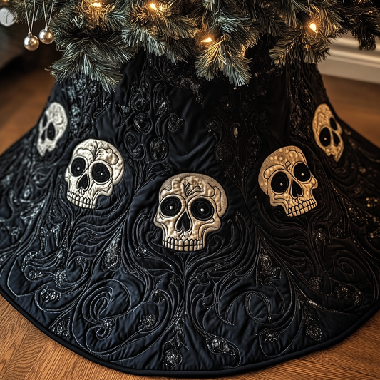 Christmas Skull Quilted Tree Skirt GFTOAB1145