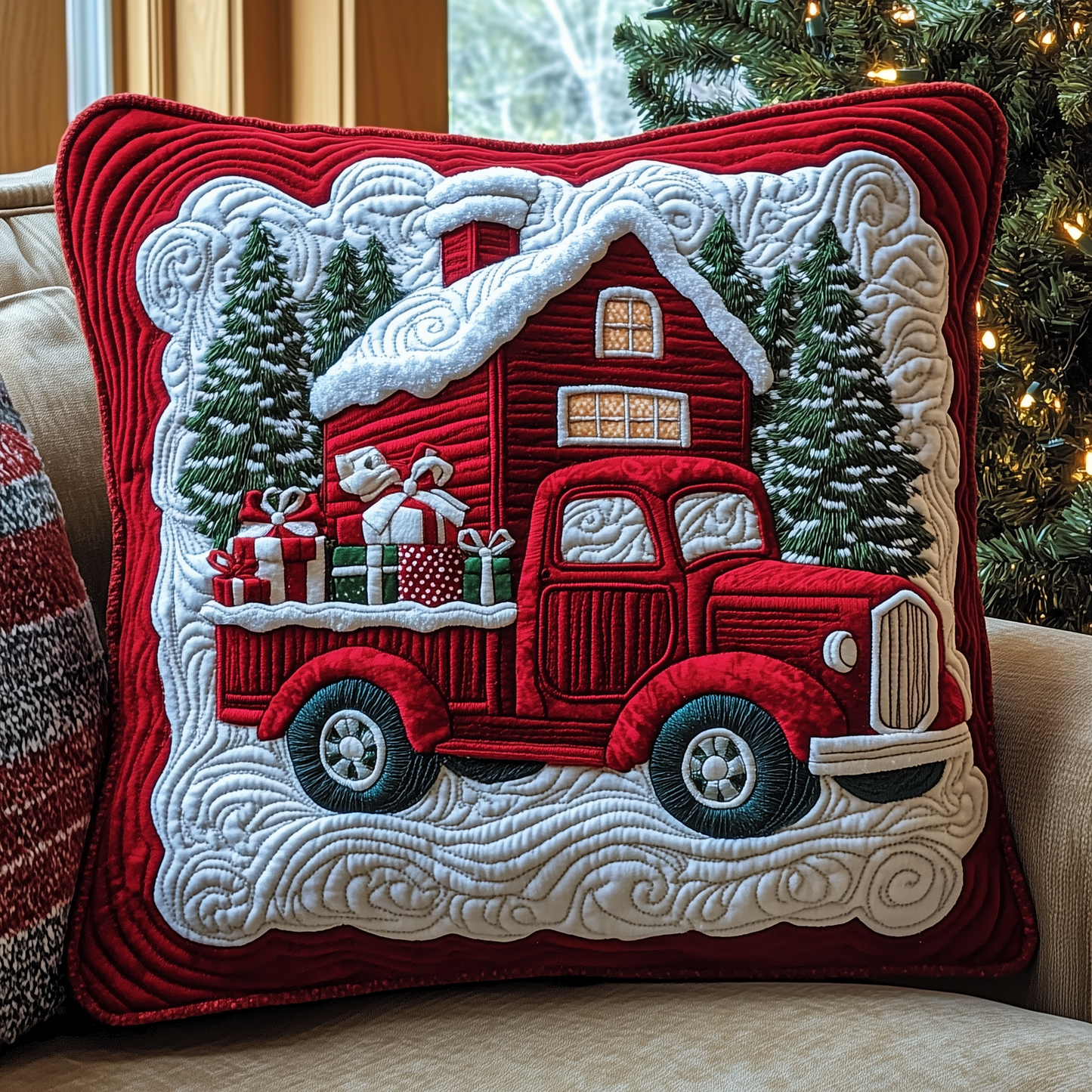 Snow Cabin Quilted Pillow Case GFTOAB1209