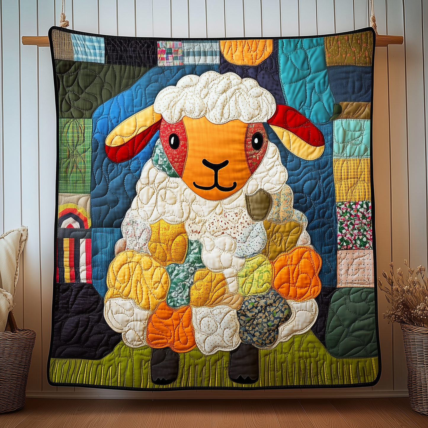 Sheep Quilted Blanket GFTOAB123