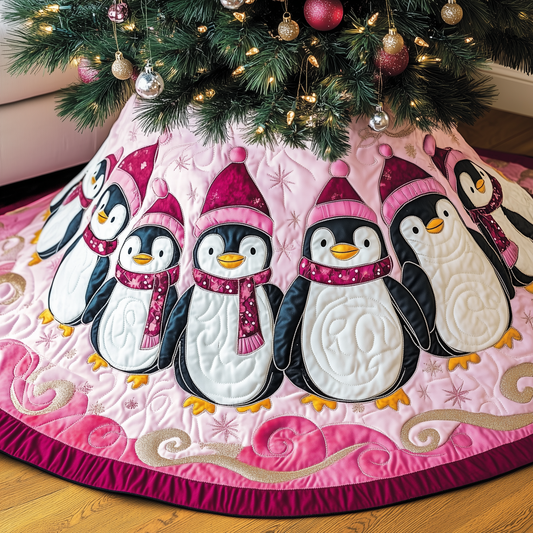 Christmas Penguin Quilted Tree Skirt GFTOAB1268