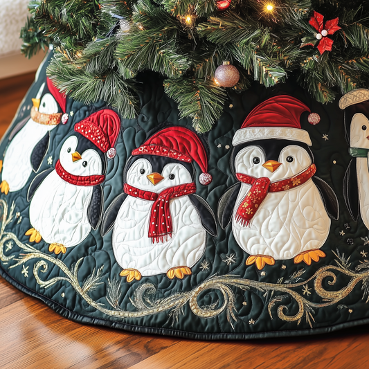 Christmas Penguin Quilted Tree Skirt GFTOAB1276