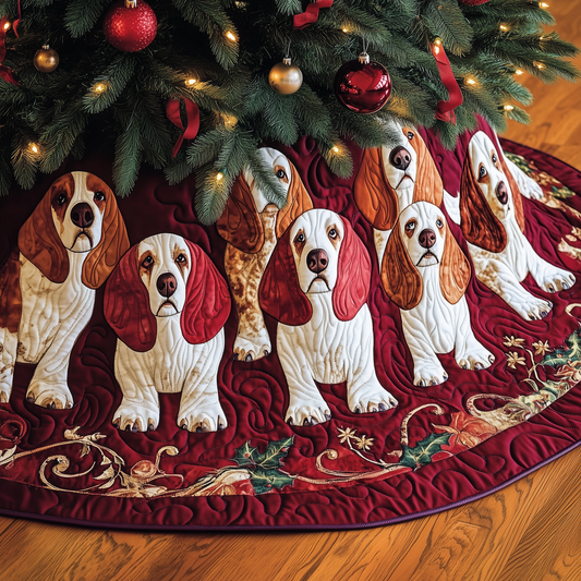 Basset Hound Quilted Tree Skirt GFTOAB1386