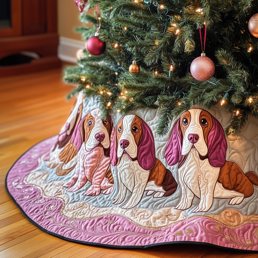 Basset Hound Quilted Tree Skirt GFTOAB1387