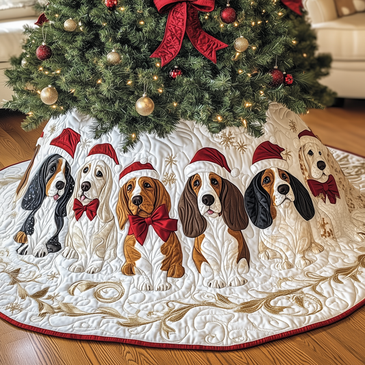 Basset Hound Quilted Tree Skirt GFTOAB1389