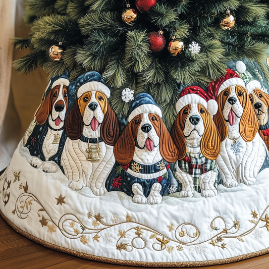 Basset Hound Quilted Tree Skirt GFTOAB1390