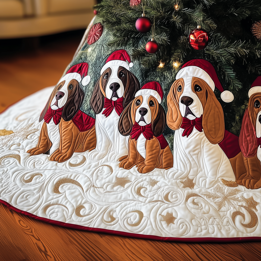 Basset Hound Quilted Tree Skirt GFTOAB1391