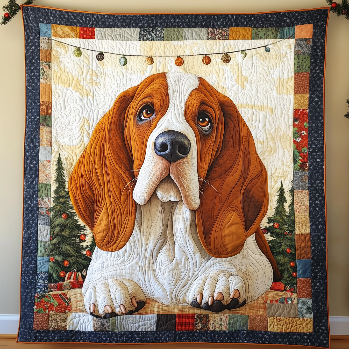 Basset Hound Quilted Blanket GFTOAB1393