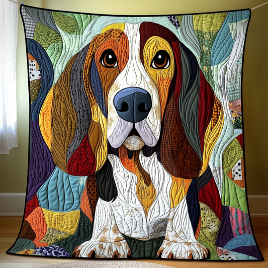 Basset Hound Quilted Blanket GFTOAB1395