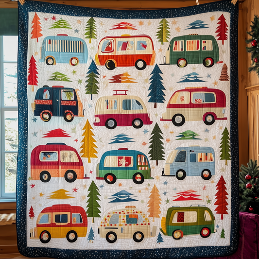 Camping Caravan Quilted Blanket GFTOAB1406