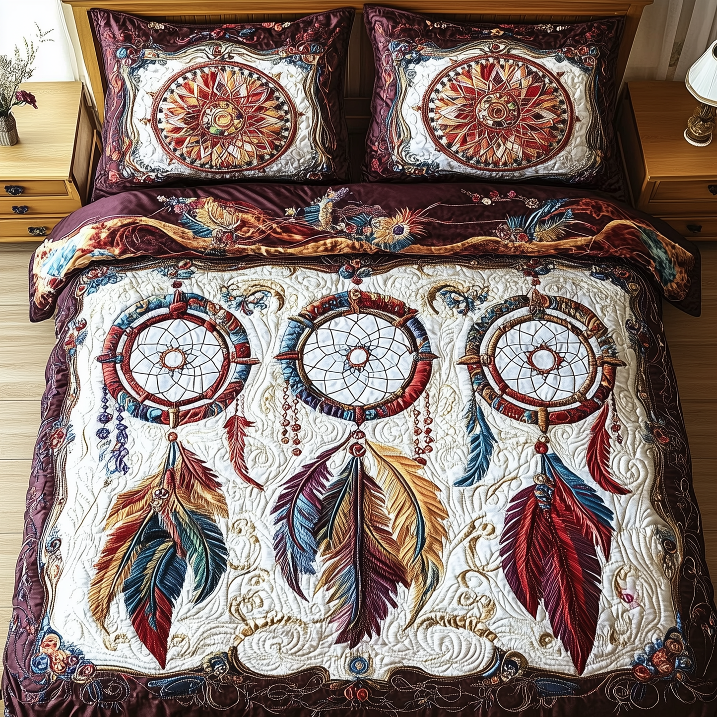 Southwest Dreamcatchers 3-Piece Quilted Bedding Set GFTOAB1461