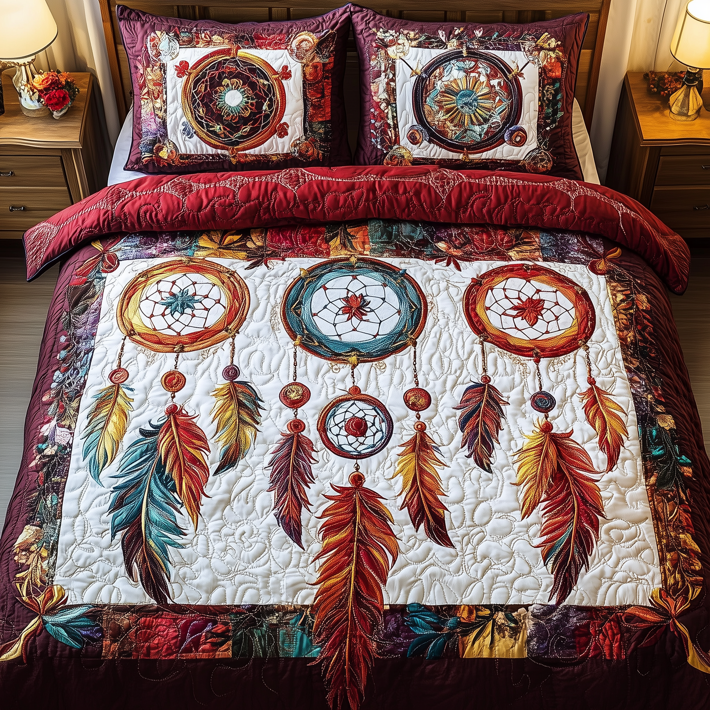 Southwest Dreamcatchers 3-Piece Quilted Bedding Set GFTOAB1466