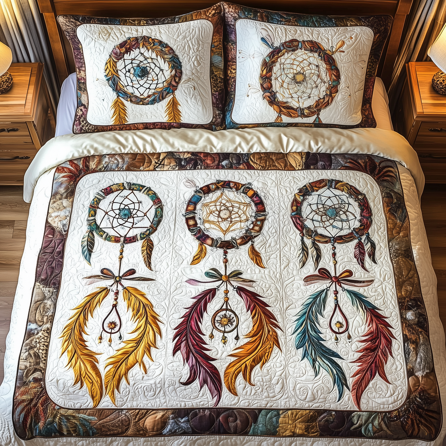 Southwest Dreamcatchers 3-Piece Quilted Bedding Set GFTOAB1467