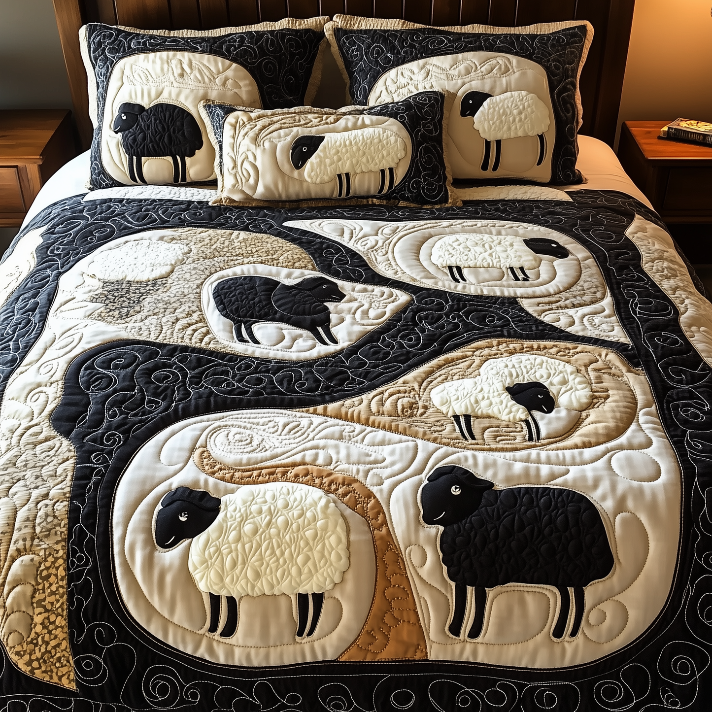 Sheep 3-Piece Quilted Bedding Set GFTOAB146