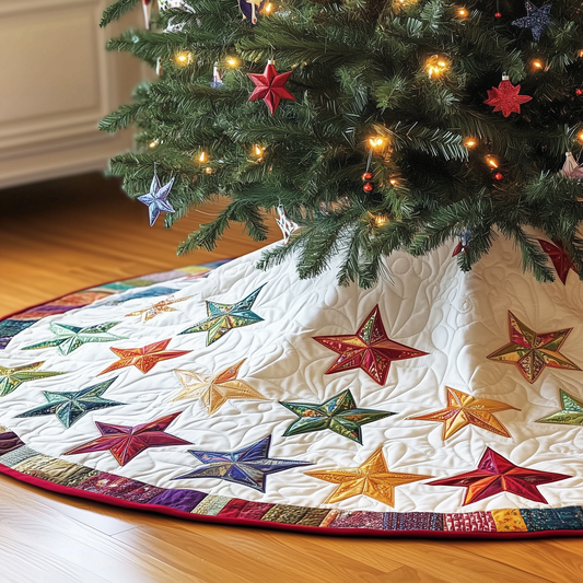 Christmas Star Quilted Tree Skirt GFTOAB1478