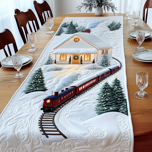 Winter Train Quilted Table Runner GFTOAB1486