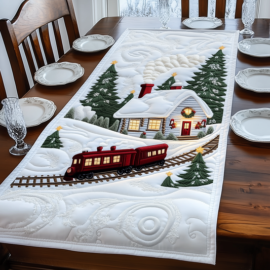 Winter Train Quilted Table Runner GFTOAB1487