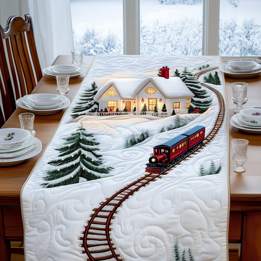 Winter Train Quilted Table Runner GFTOAB1489