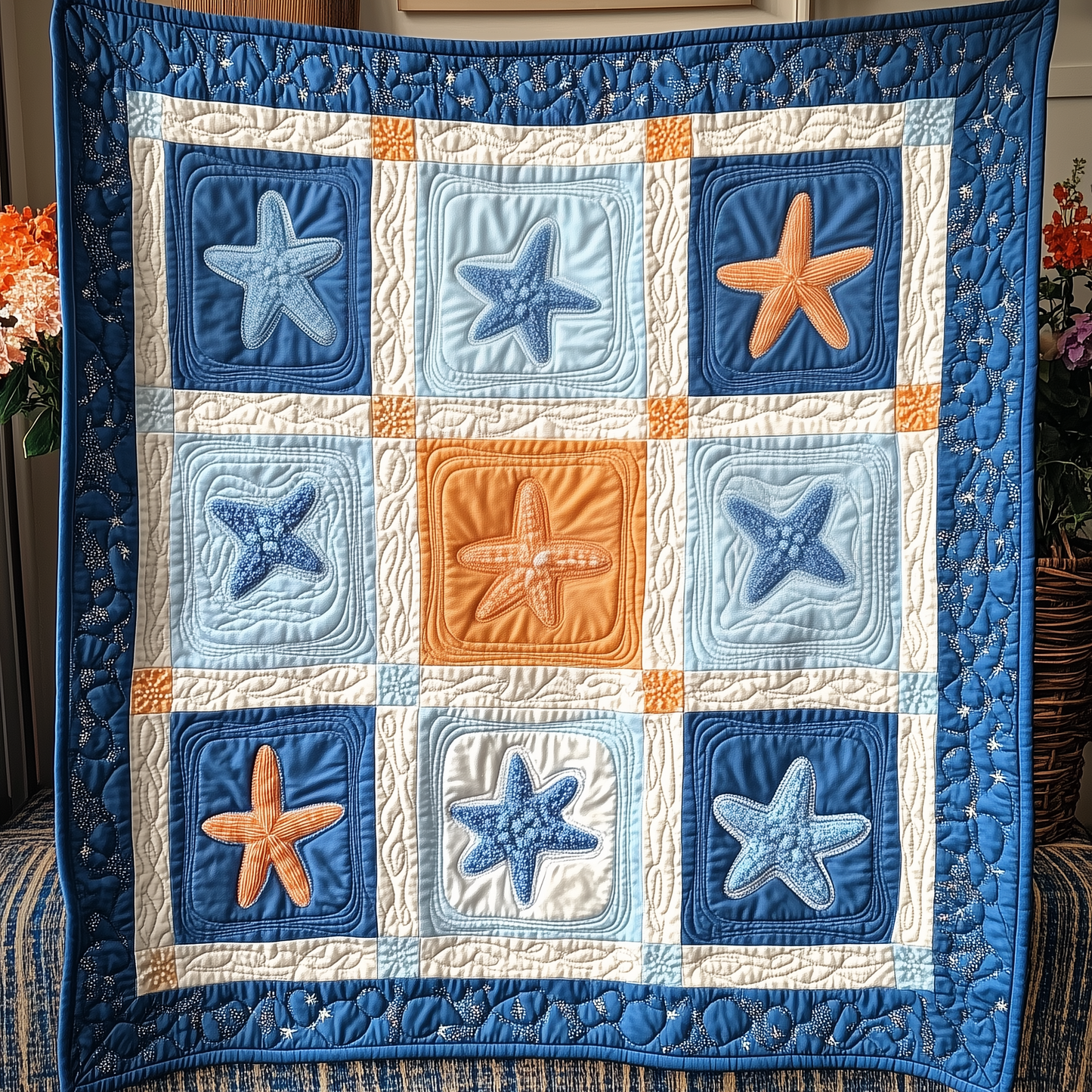 Starfish Whispers Quilted Blanket GFTOAB1492