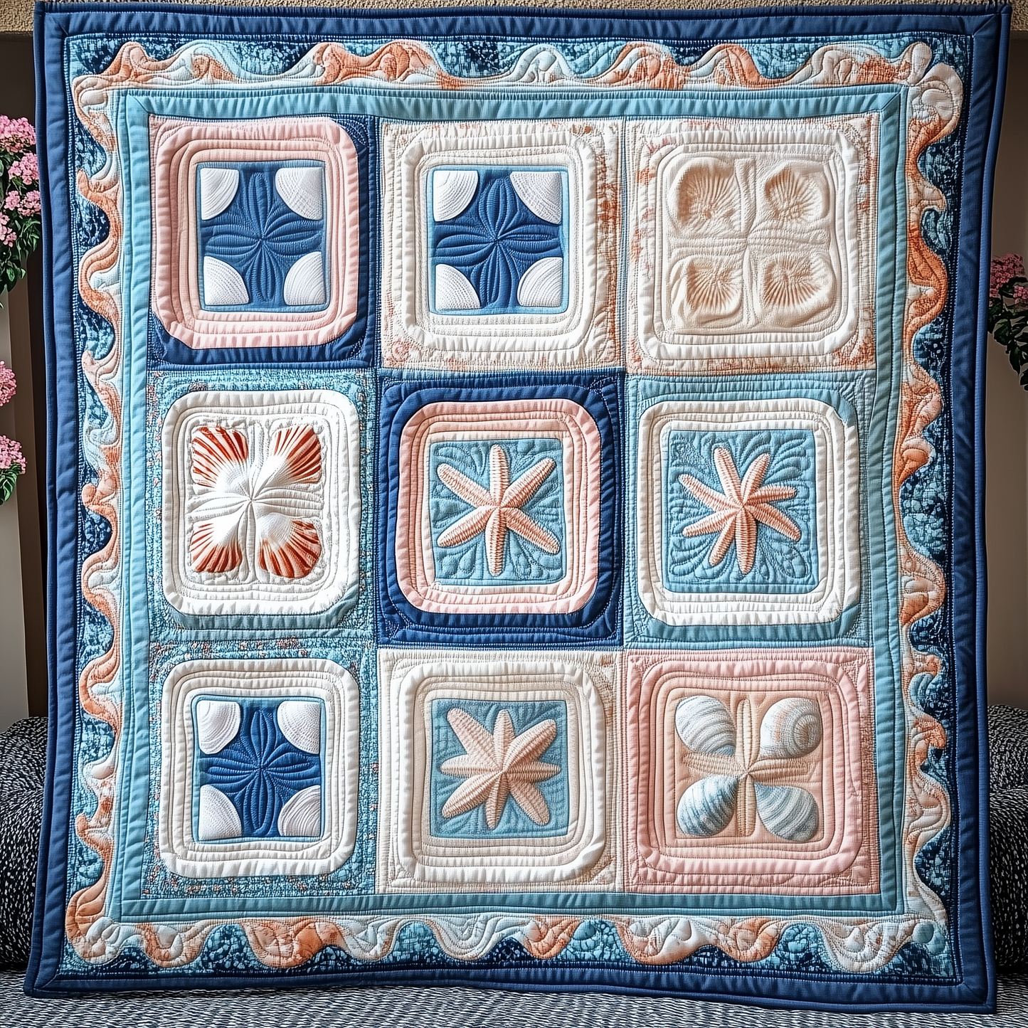 Starfish Whispers Quilted Blanket GFTOAB1493