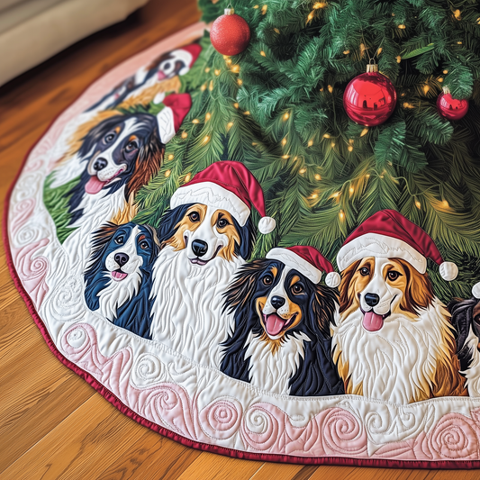 Christmas Australian Shepherd Quilted Tree Skirt GFTOAB1525