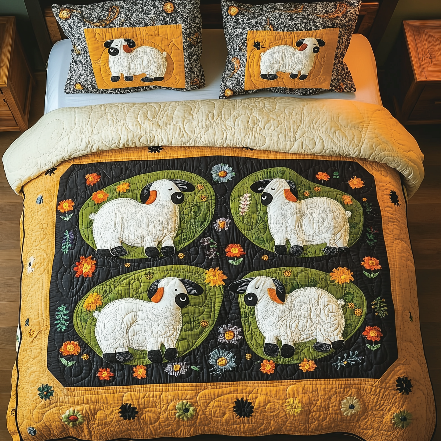 Sheep 3-Piece Quilted Bedding Set GFTOAB152