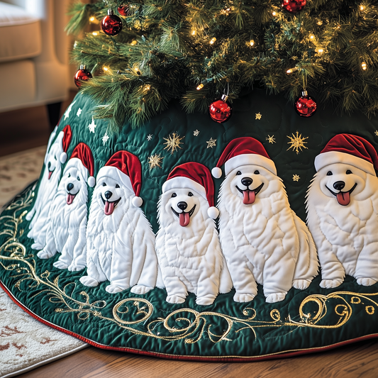 Christmas Samoyed Quilted Tree Skirt GFTOAB1539