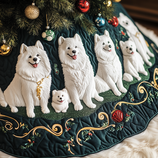 Christmas Samoyed Quilted Tree Skirt GFTOAB1540