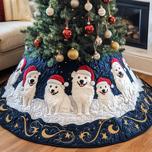 Christmas Samoyed Quilted Tree Skirt GFTOAB1543