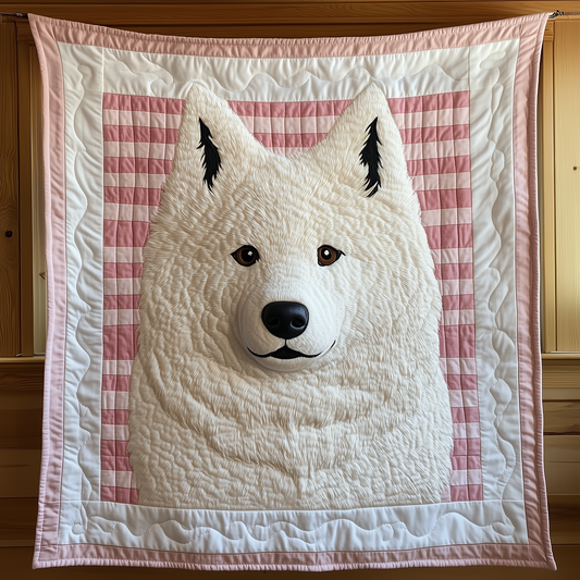 Adorable Samoyed Quilted Blanket GFTOAB1550