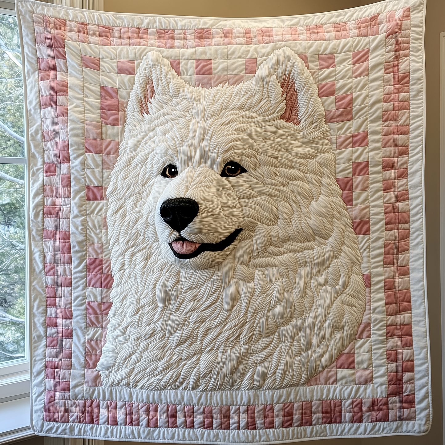 Adorable Samoyed Quilted Blanket GFTOAB1551