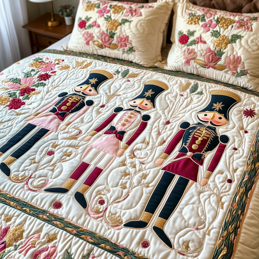 Christmas Nutcracker 3-Piece Quilted Bedding Set GFTOAB183