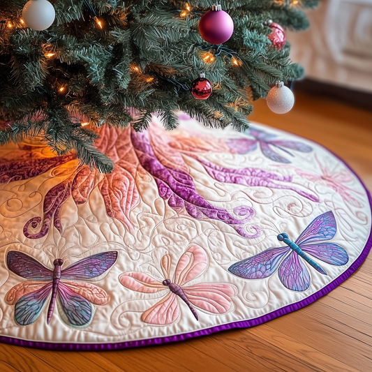 Christmas Dragonfly Quilted Tree Skirt GFTOAB198