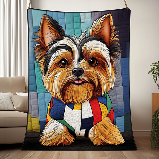 Yorkshire Terrier Quilted Blanket GFTOAB298