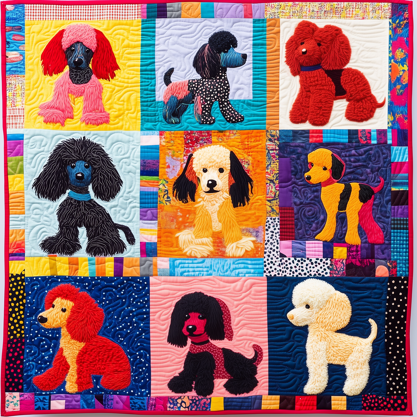 Poodle Quilted Blanket GFTOAB314