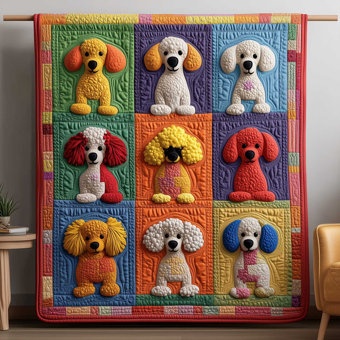 Poodle Quilted Blanket GFTOAB317