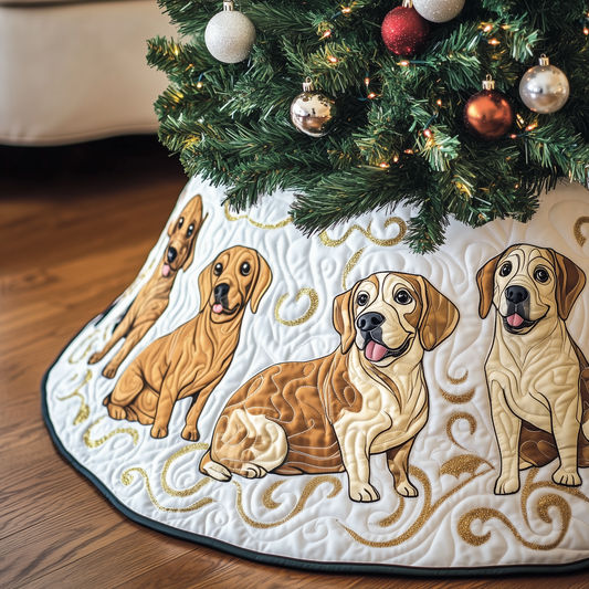 Christmas Labrador Quilted Tree Skirt GFTOAB403