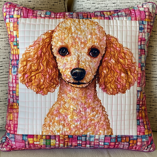 Pink Poodle Quilted Pillow Case GFTOAB428